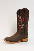 Cuatrero Boots Women's Texas Choco Cherry Blossom