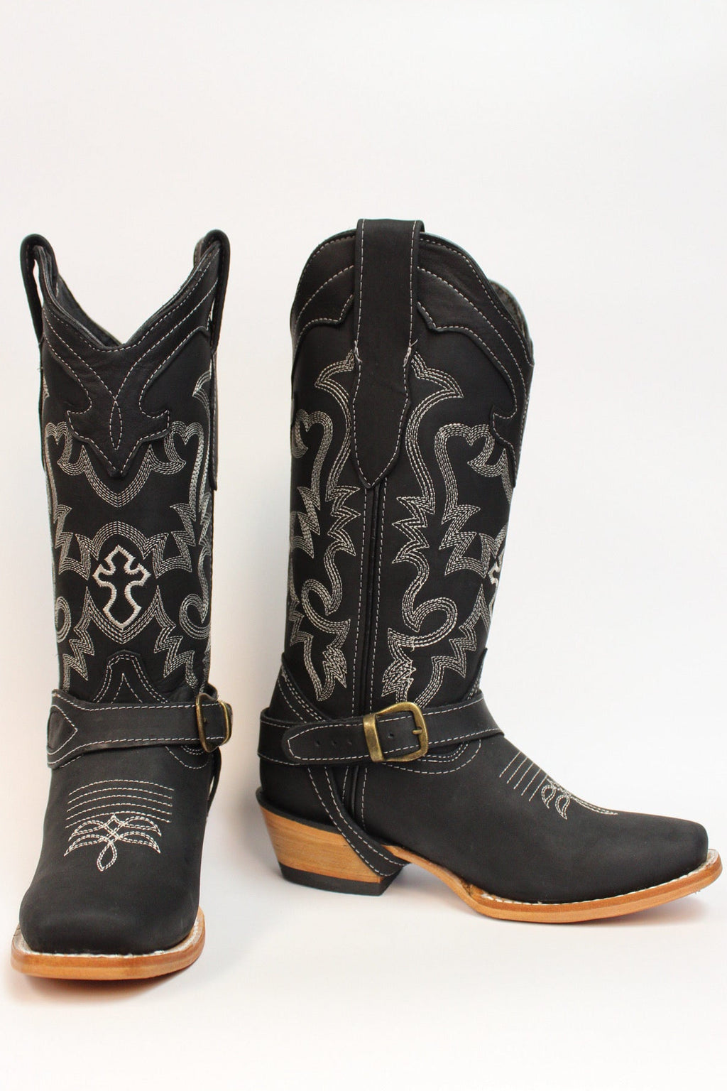 Cuatrero Boots Women's Rodeo Cross Black