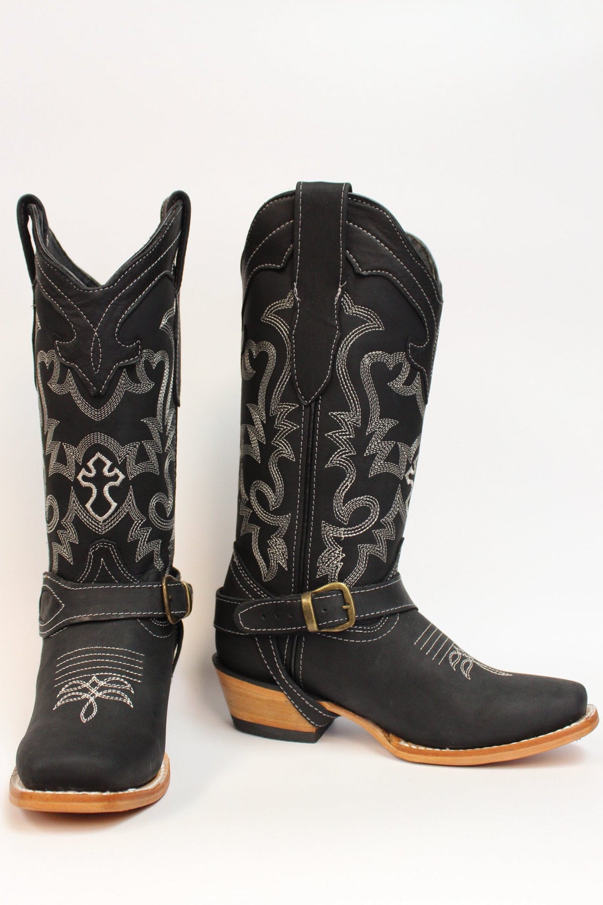 Cuatrero Boots Women's Rodeo Cross Black