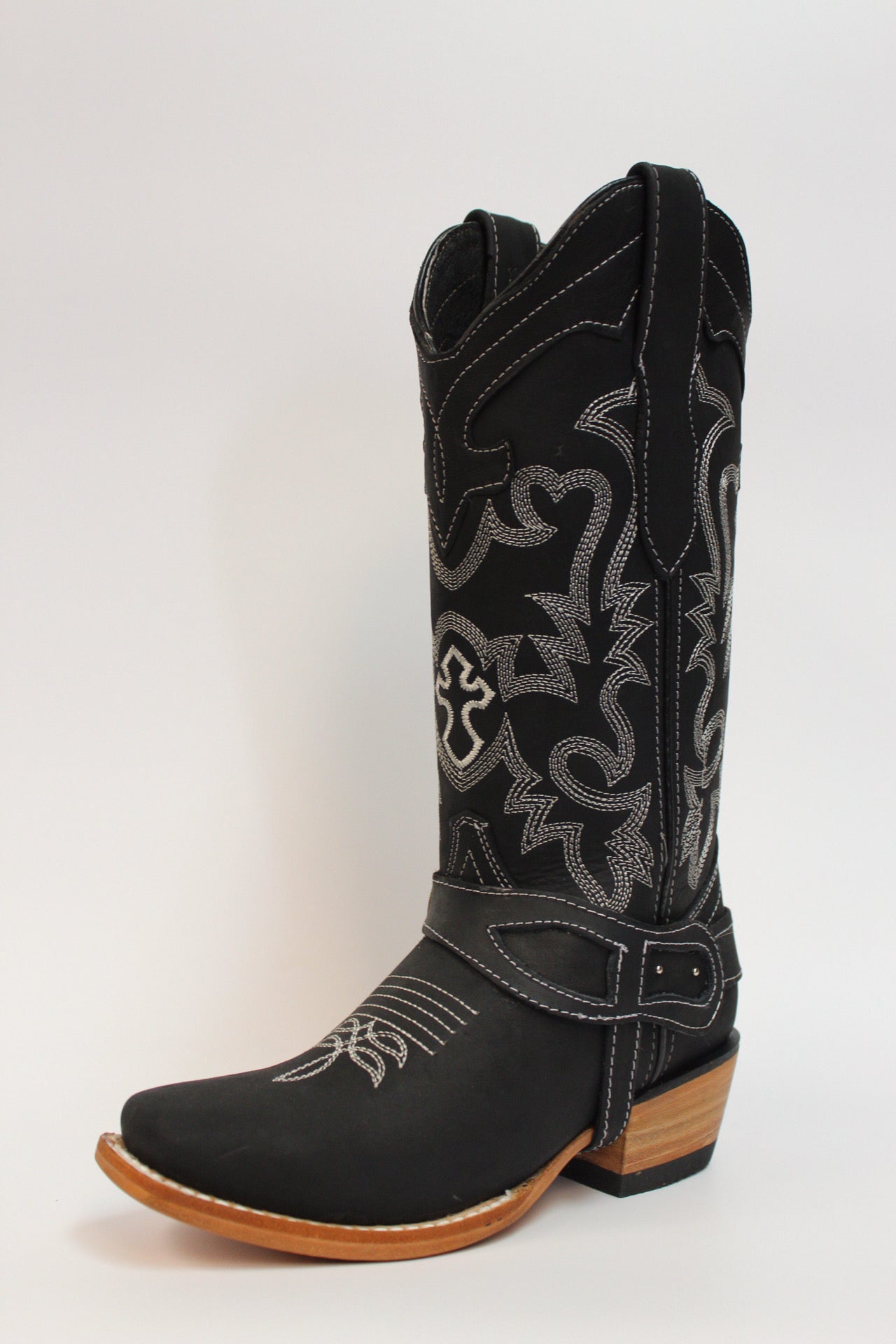 Cuatrero Boots Women's Rodeo Cross Black