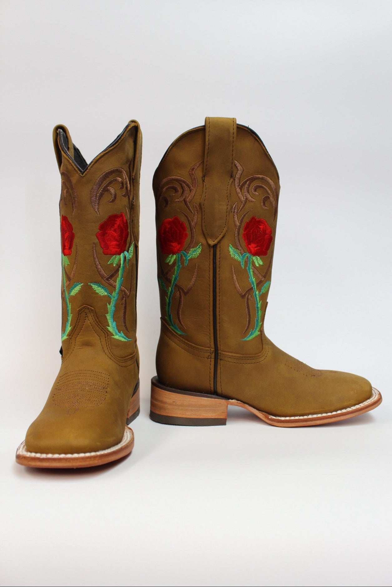 Cuatrero Boots Women's Texas Roses Copper
