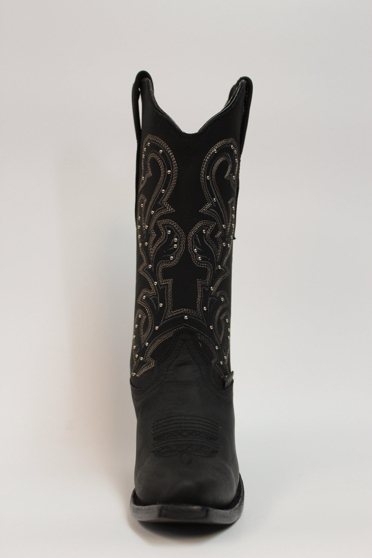Cuatrero Boots Women's Cowgirl Decorative Studs Black