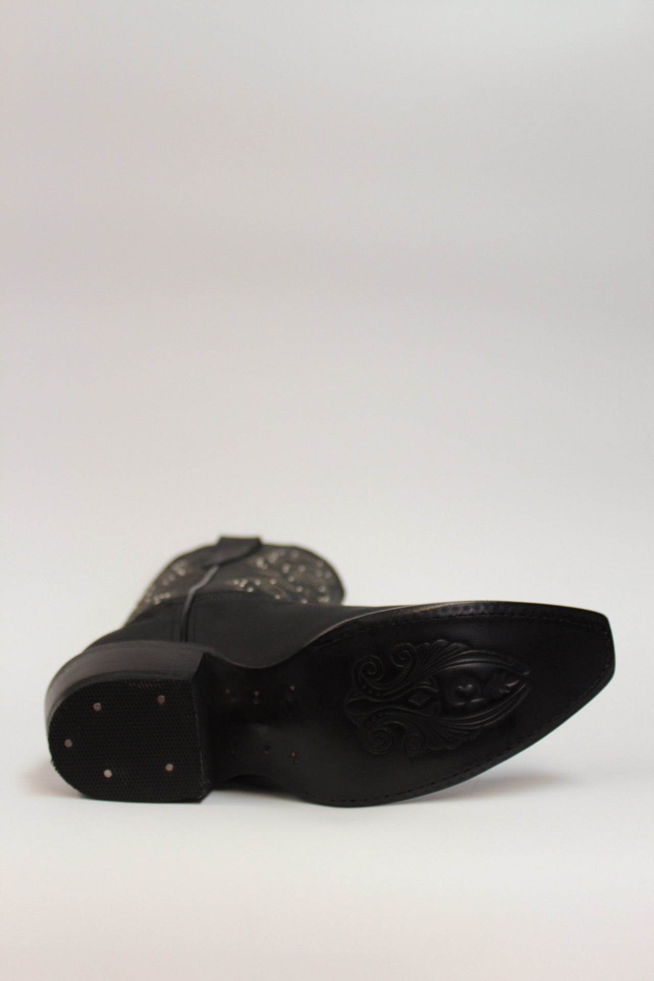 Cuatrero Boots Women's Cowgirl Decorative Studs Black
