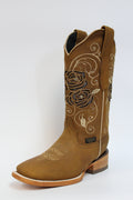 Cuatrero Boots Women's Texas Lazer Roses Copper