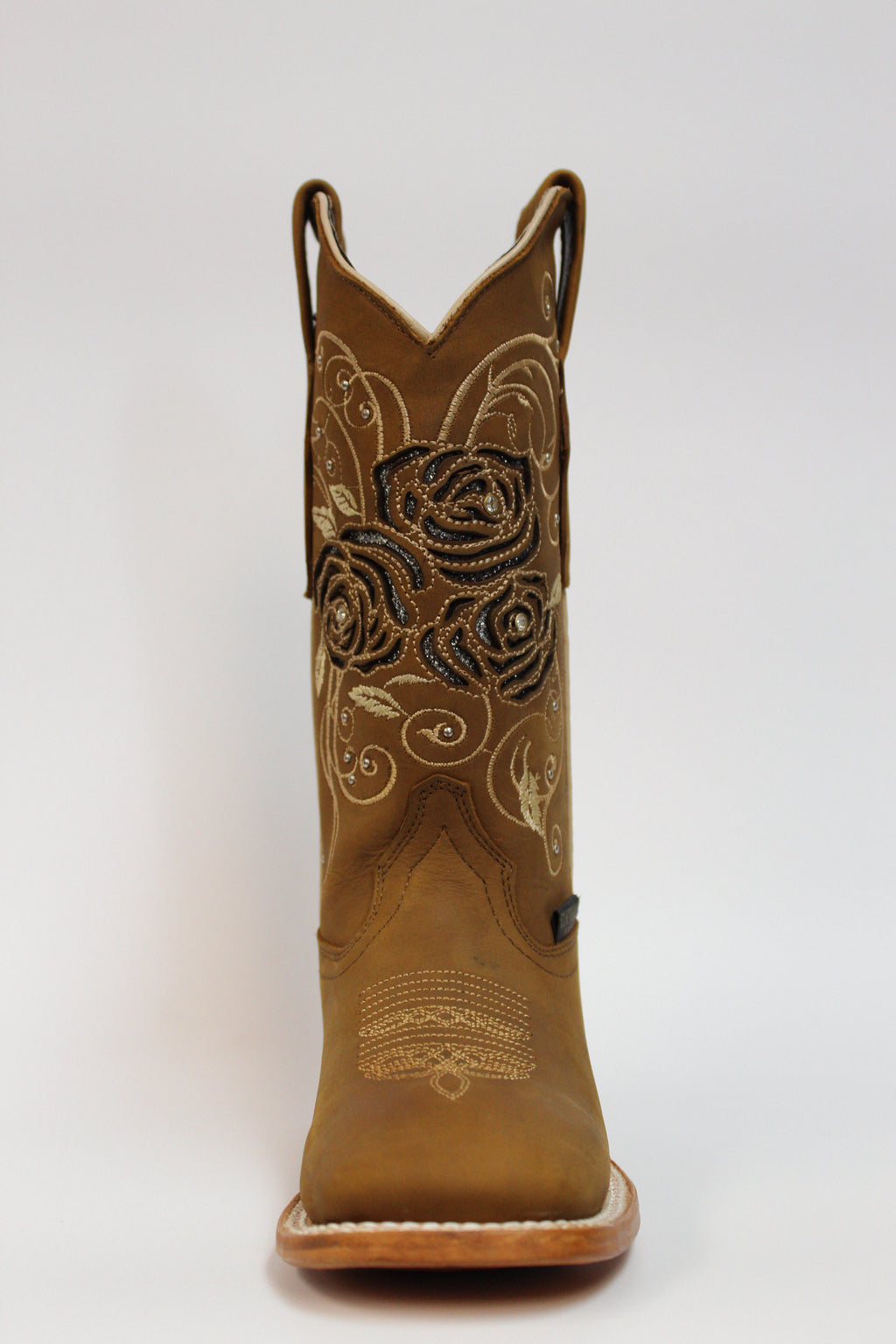 Cuatrero Boots Women's Texas Lazer Roses Copper