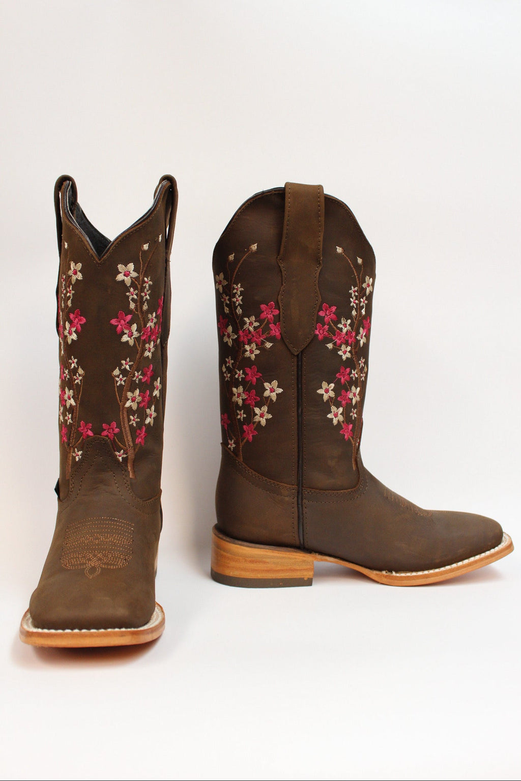 Cuatrero Boots Women's Texas Choco Cherry Blossom