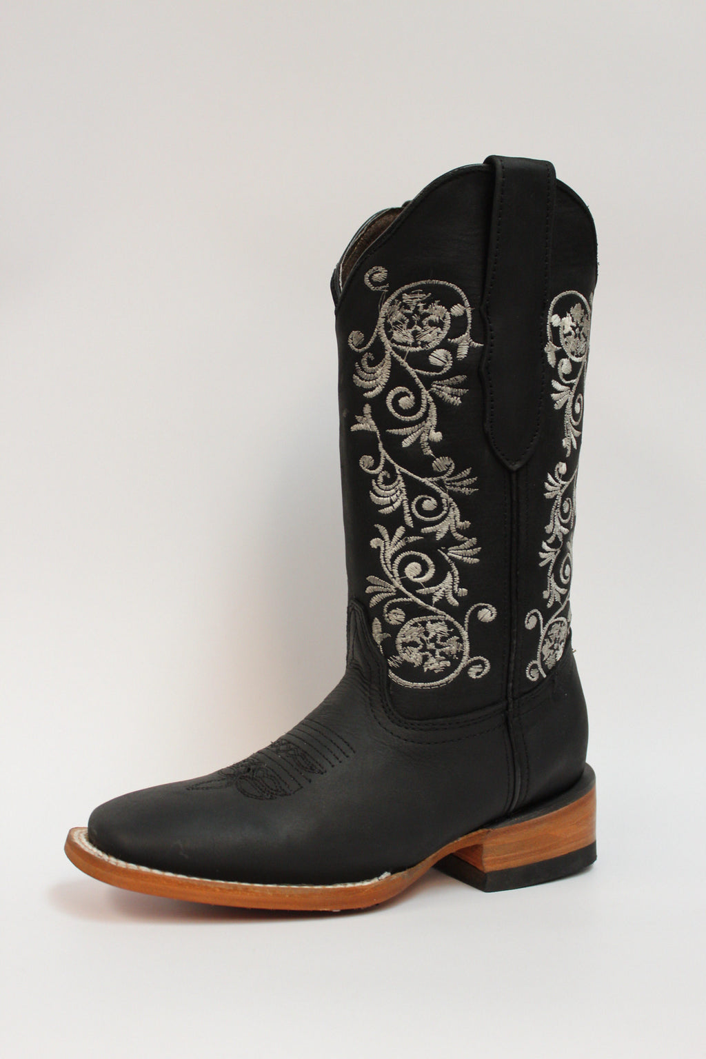 Cuatrero Boots Women's Texas Flowers Black