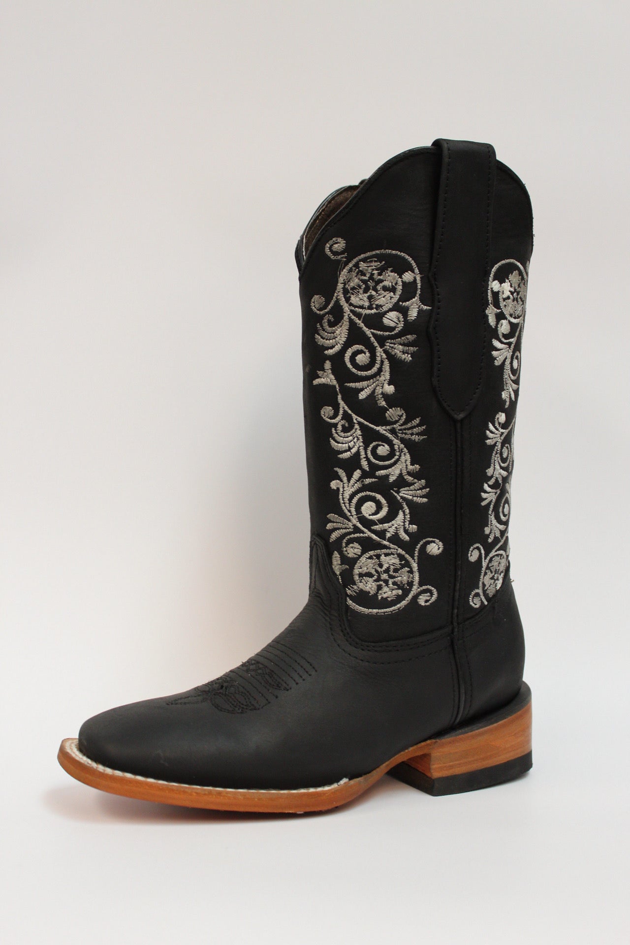 Cuatrero Boots Women's Texas Flowers Black