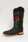 Cuatrero Boots Women's Texas Roses Black