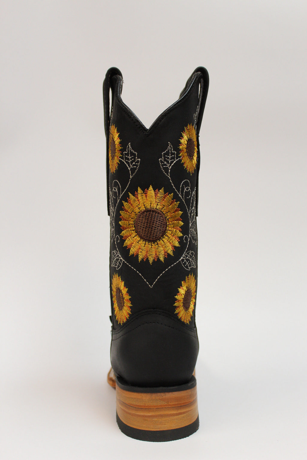 Cuatrero Boots Women's Texas Sunflowers Black
