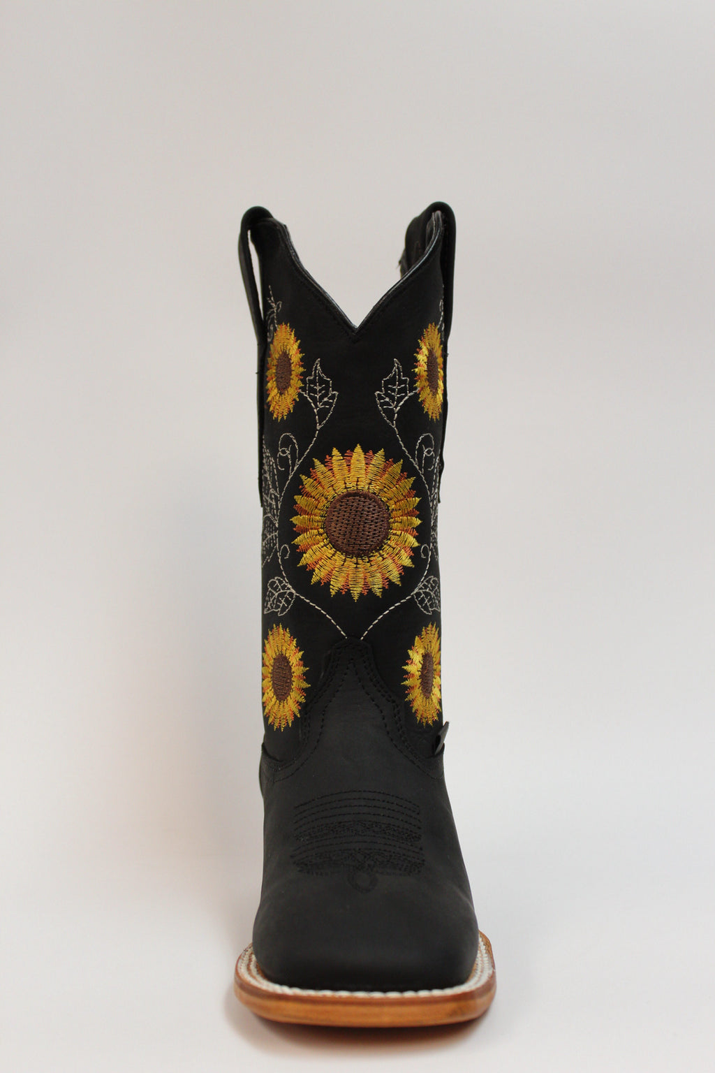 Cuatrero Boots Women's Texas Sunflowers Black