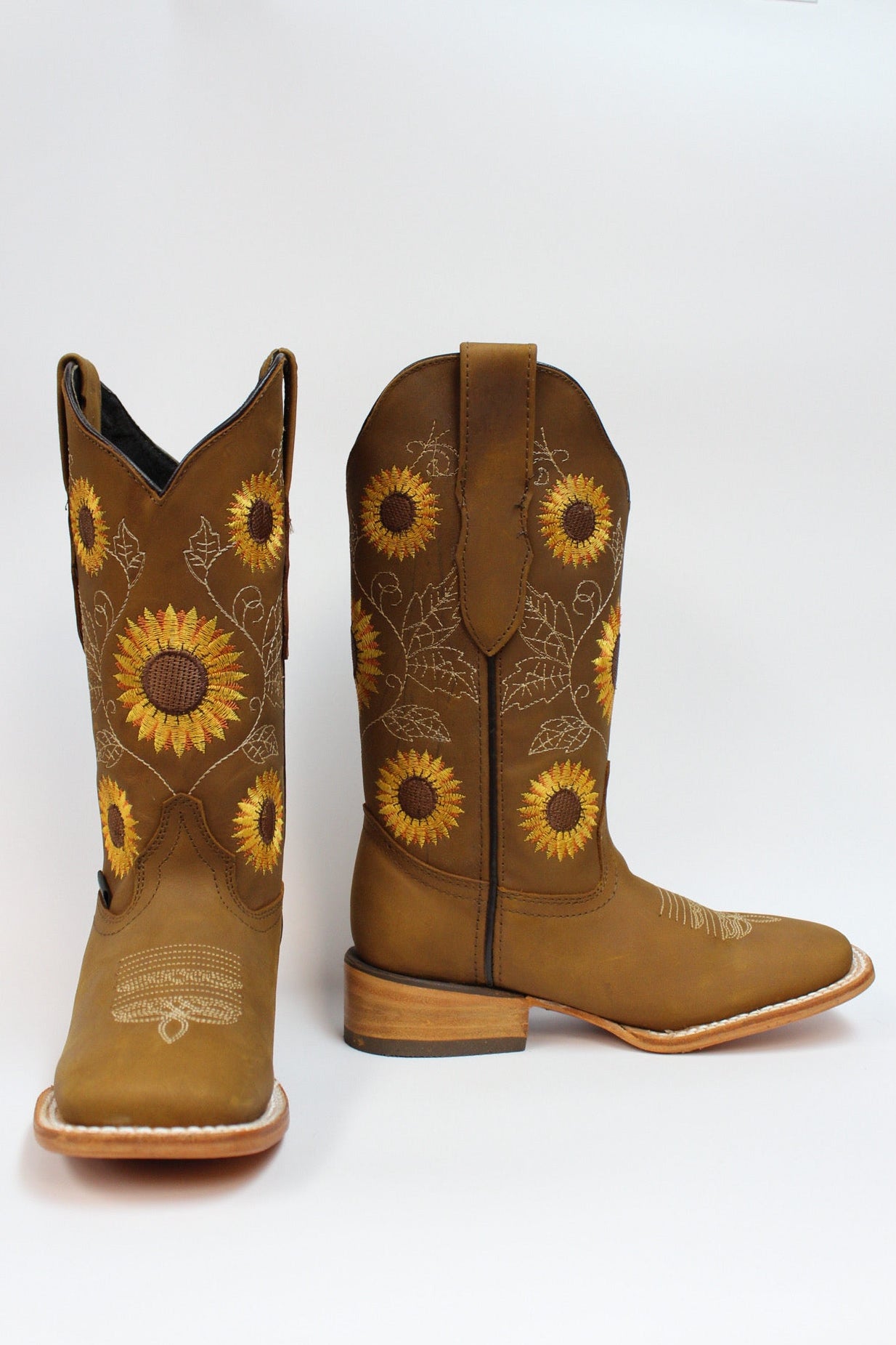 Cuatrero Boots Women's Texas Sunflowers Copper