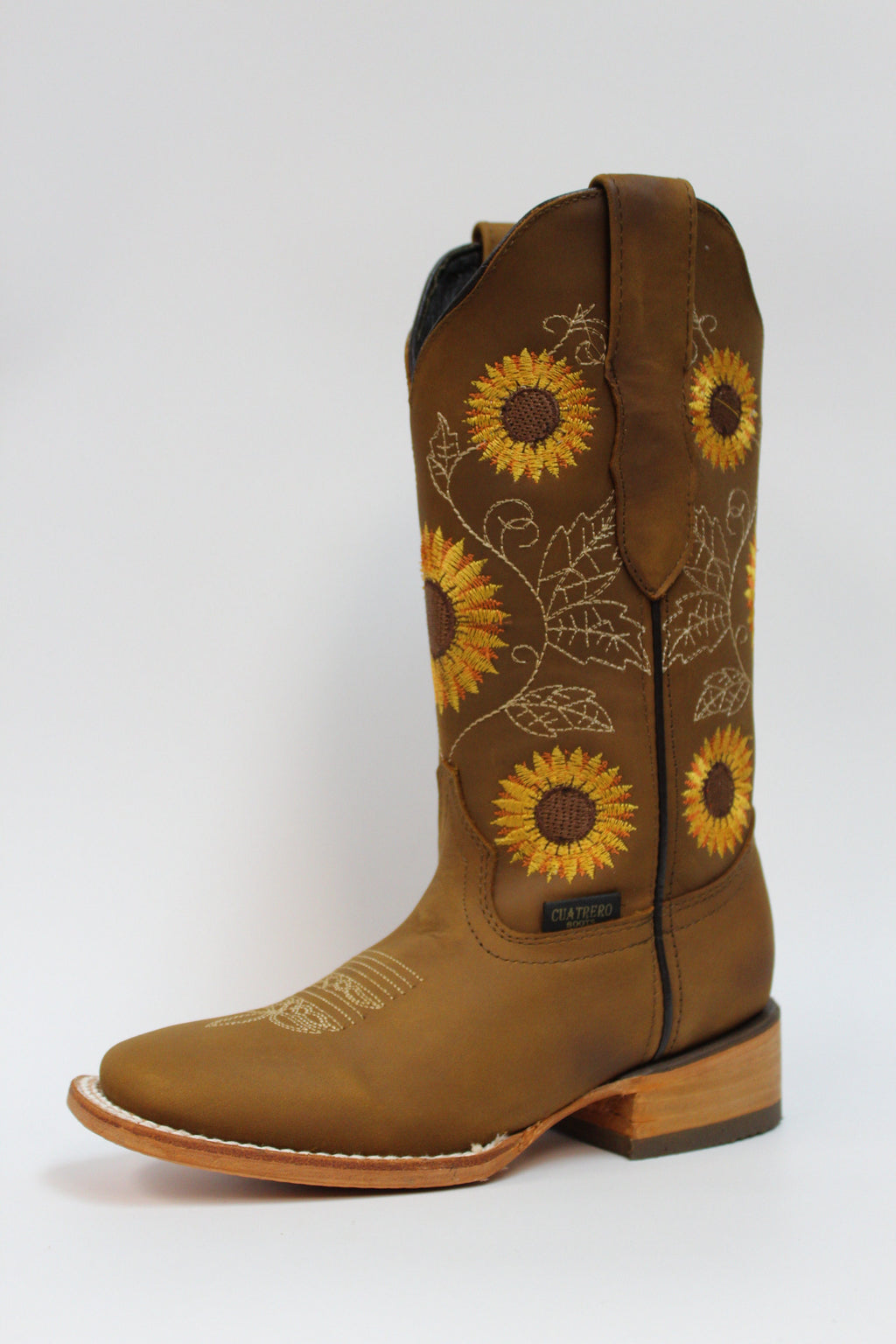 Cuatrero Boots Women's Texas Sunflowers Copper