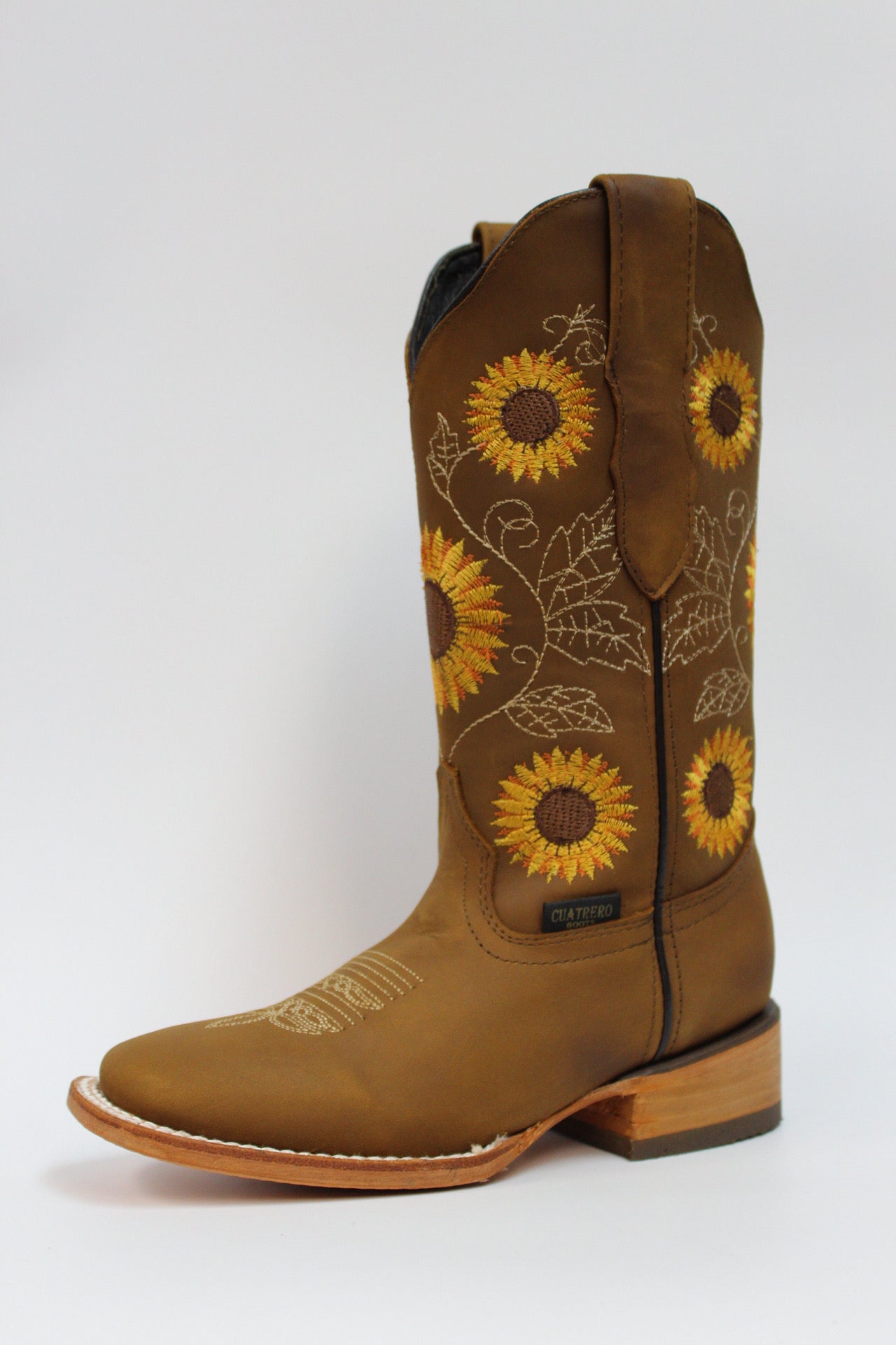 Cuatrero Boots Women's Texas Sunflowers Copper